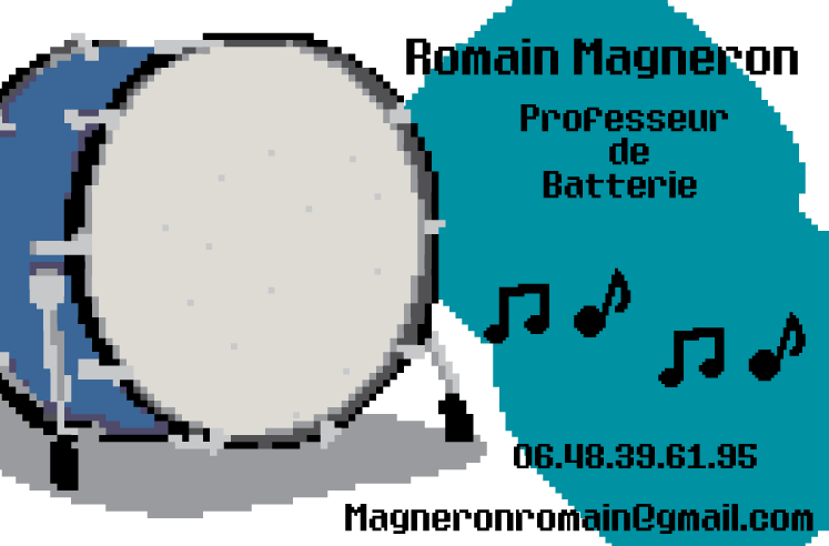 une carte de visite d'une batterie en pixel art 